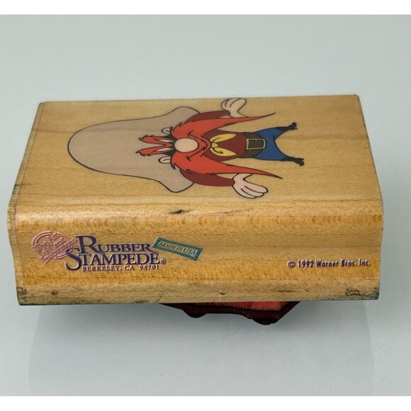 Looney Tunes Yosemite Sam 019-D Vintage 90s Rubber Stamp Stampede Cartoon Craft - Picture 3 of 9